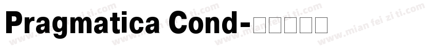 Pragmatica Cond字体转换